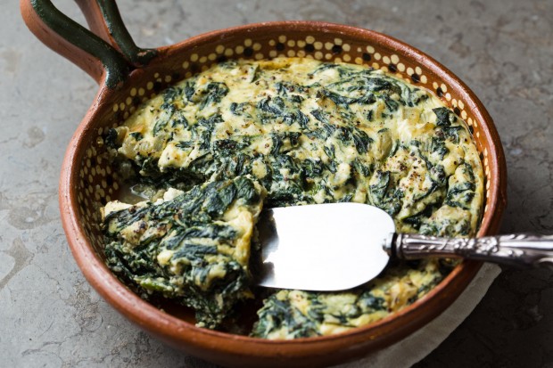 Spinach, Ricotta & Feta Soufflé - the sam livecast