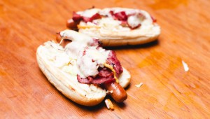 pastrami reuben dog