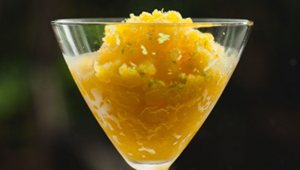 fresh mango and lime ice