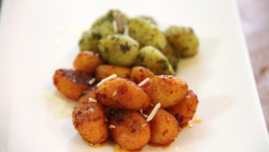 crispy gnocchi two ways - the sam livecast