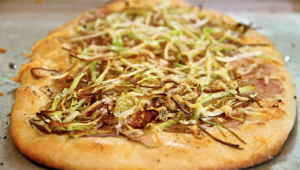 potato leek flatbread - the sam livecast